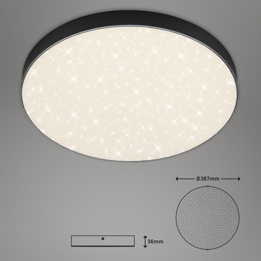 Briloner 7075-415 - LED Mennyezeti lámpa STAR SKY LED/24,5W/230V 4000K átm. 38 cm fekete