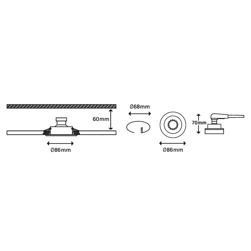 Briloner 7149-039- KÉSZLET 3xLED Dimmelhető fürdőszobai lámpa 1xGU10/5W/230V IP23