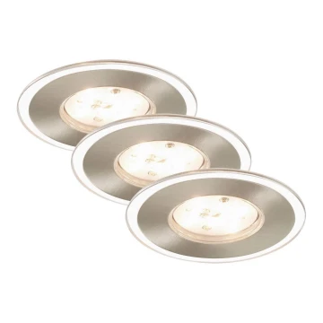 Briloner 7197-032 - KÉSZLET 3x LED Dimmelhető fürdőszobai beépíthető lámpa LED/4,5W/230V IP44