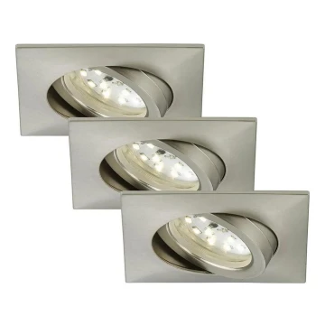 Briloner 7210-032 - KÉSZLET 3x LED Fürdőszobai beépíthető lámpa ATTACH LED/5W/230V IP23 króm