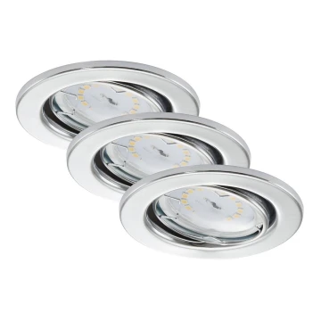 Briloner 7277-038 - KÉSZLET 3x LED Dimmelhető fürdőszobai beépíthető lámpa 1xGU10/5W/230V IP23