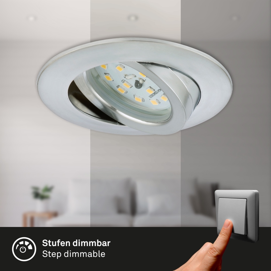 Briloner 7296-019 - LED Dimmelhető fürdőszobai beépíthető lámpa LED/6,5W/230V IP23