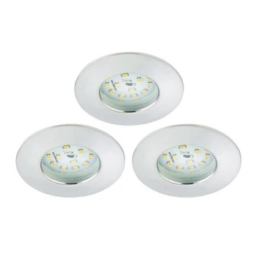 Briloner 8316-039-KÉSZLET 3x LED Dimmelhető fürdőszobai beépíthető lámpa LED/5,5W/230V IP44