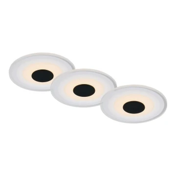 Briloner - KÉSZLET 3x LED Fürdőszobai beépíthető lámpa LED/6W/230V IP44 fekete