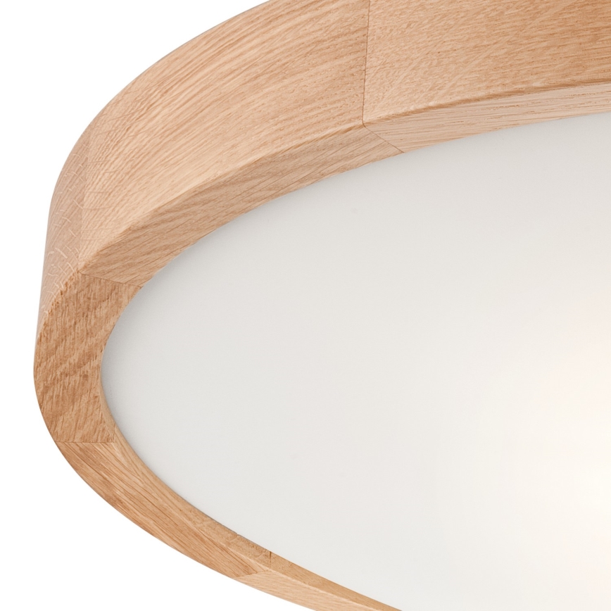 Ceiling Light OAK SLIM 3×E27/60W/230V Oak ø 47 cm