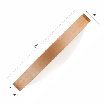 Ceiling Light OAK SLIM 3×E27/60W/230V Oak ø 47 cm