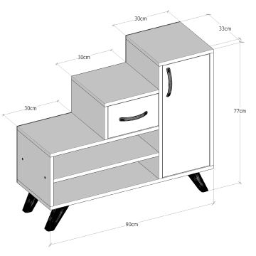 Cipősszekrény RETRO 77x90 cm bézs