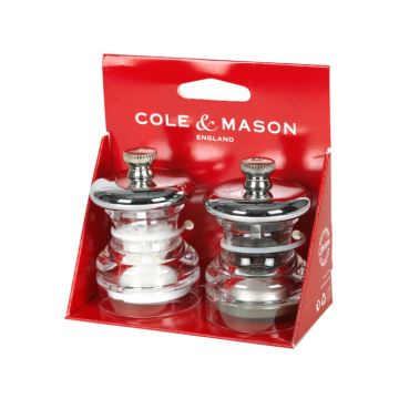 Cole&Mason - Só- és borsdaráló készlet GOMB 2 db 6,5 cm