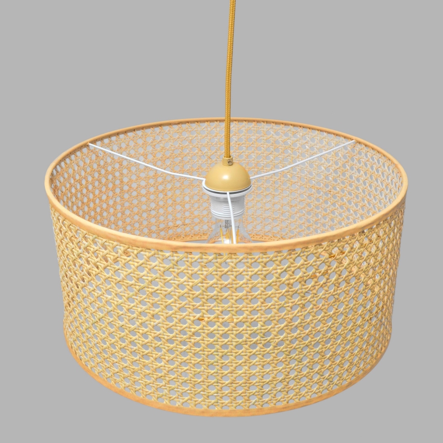 Csillár zsinóron ALBA 1xE27/60W/230V á. 40 cm rattan