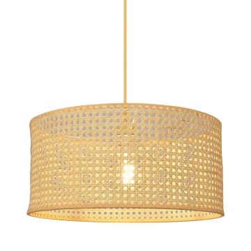 Csillár zsinóron ALBA 1xE27/60W/230V á. 40 cm rattan