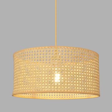 Csillár zsinóron ALBA 1xE27/60W/230V á. 40 cm rattan