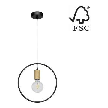 Csillár zsinóron CARSTEN 1xE27/60W/230V matt tölgy - FSC minősítéssel