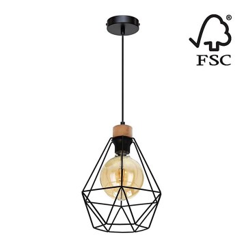 Csillár zsinóron DIAMENT 1xE27/60W/230V tölgy – FSC igazolt