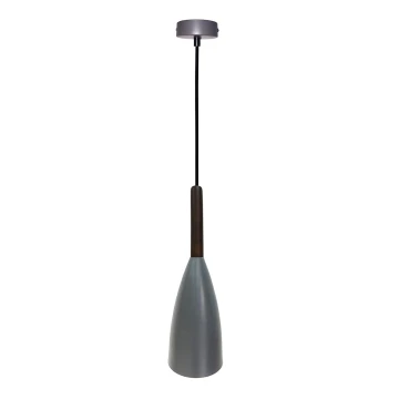 Csillár zsinóron FLEN 1xE27/40W/230V á. 12 cm szürke/fekete