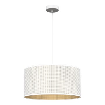 Csillár zsinóron LOFT SHADE 1xE27/60W/230V á. 40 cm fehér/arany