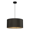 Csillár zsinóron LOFT SHADE 1xE27/60W/230V á. 40 cm fekete/arany