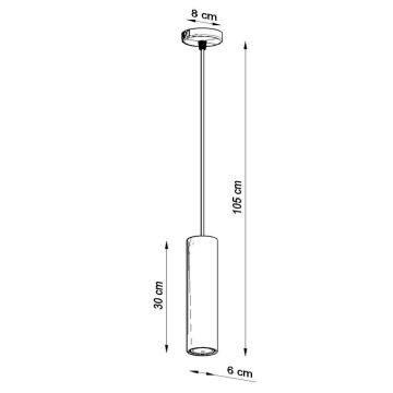 Csillár zsinóron LUVO 1xGU10/40W/230V