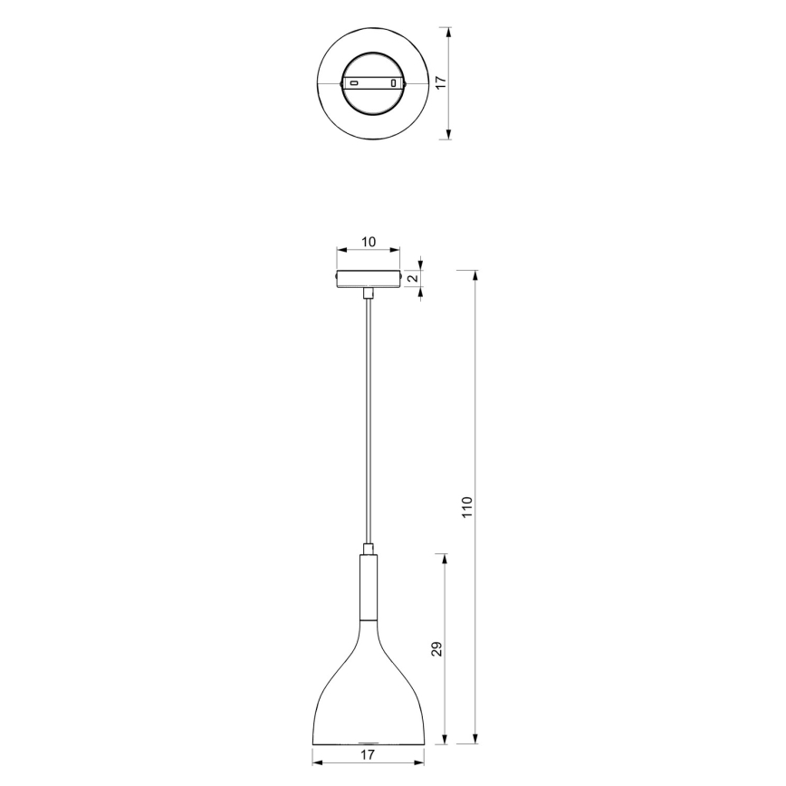 Csillár zsinóron NOAK 1xE27/60W/230V fekete/fényes króm