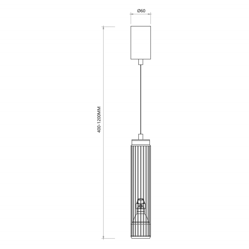 Csillár zsinóron VERTICAL 1xGU10/8W/230V fehér