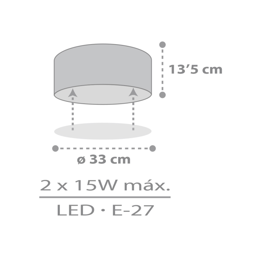 Dalber 42006E - Gyerek mennyezeti lámpa COLOR LIGHT 2xE27/15W/230V fehér