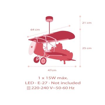 Dalber 54572 - Gyerek csillár LITTLE TEDDY 1xE27/15W/230V