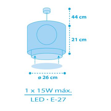 Dalber 60652 - Gyerek csillár KALÓZ ISLAND 1xE27/15W/230V