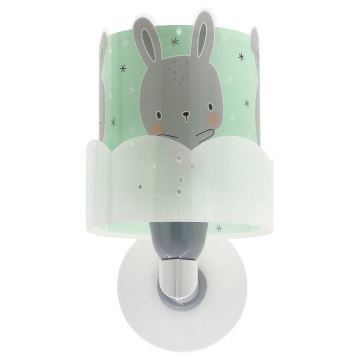 Dalber 61159H - Gyermek fali lámpa BUNNY 1xE27/60W/230V zöld