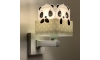 Dalber 63169H - Gyermek fali lámpa PANDA 1xE27/60W/230V zöld