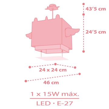 Dalber 64592 - Gyerek csillár LITTLE UNICORN 1xE27/15W/230V