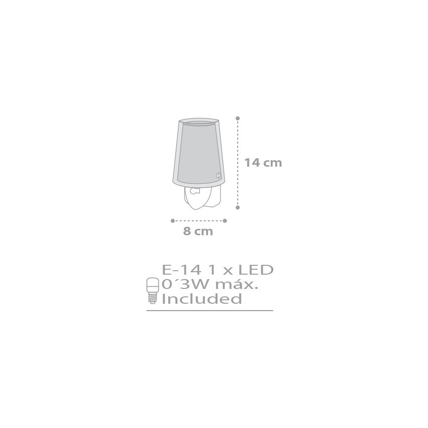 Dalber D-81215L - LED éjszakai fény  STARS 1xE14/0,3W/230V