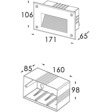 Deko-Light 100028 - Beépíthető lámpa SIDE 1xG9/40W/230V IP65