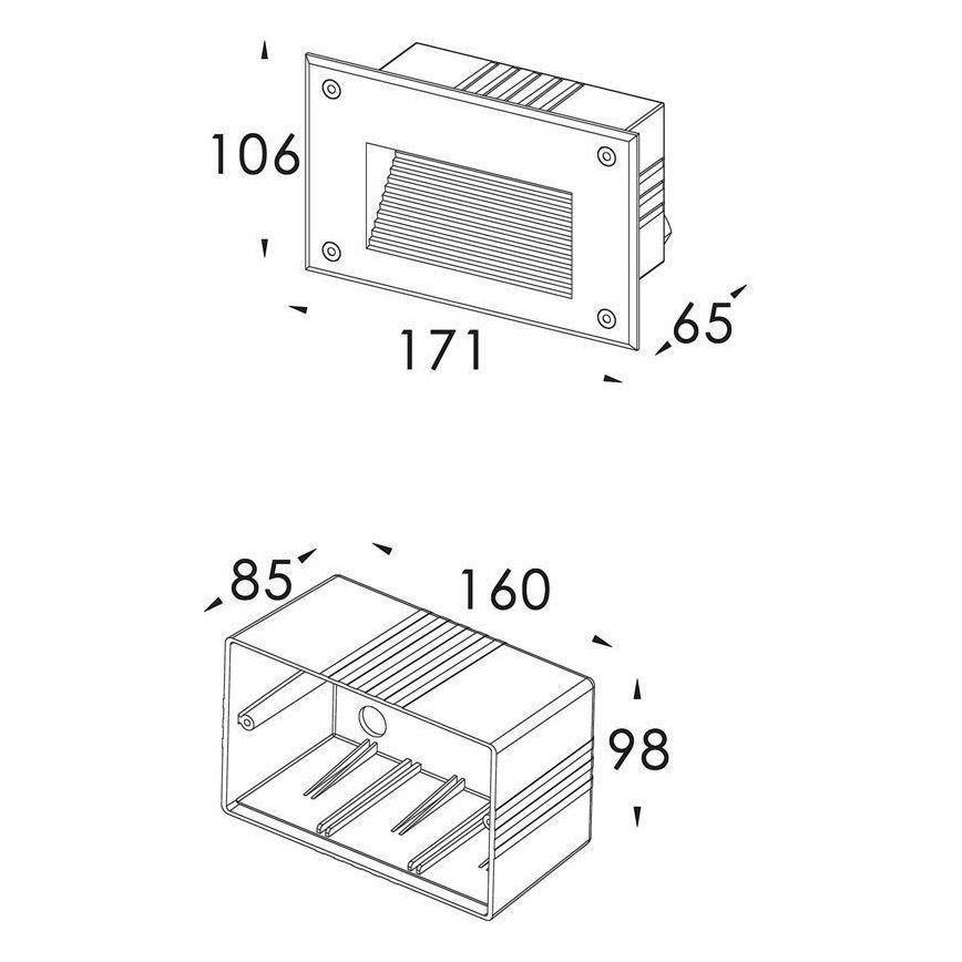 Deko-Light 100028 - Beépíthető lámpa SIDE 1xG9/40W/230V IP65