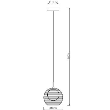 Deko-Light 342029 - Csillár zsinóron FILO 1xG9/40W/230V átm. 16 cm ezüst