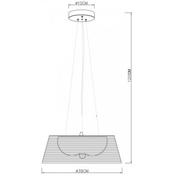 Deko-Light 342032 - Csillár zsinóron FILO 3xE27/60W/230V átm. 39 cm fekete