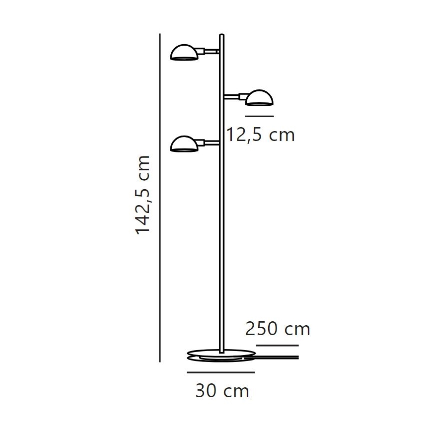 DFTP by Nordlux - Állólámpa NOMI 3xE14/8W/230V fekete