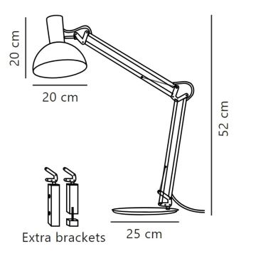 DFTP by Nordlux - Asztali lámpa ARKI 1xE27/60W/230V fekete