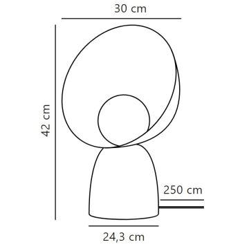 DFTP by Nordlux - Asztali lámpa HELLO 1xE14/25W/230V szürke