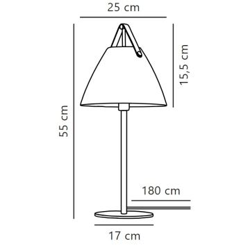 DFTP by Nordlux - Asztali lámpa STRAP 1xE27/40W/230V fehér