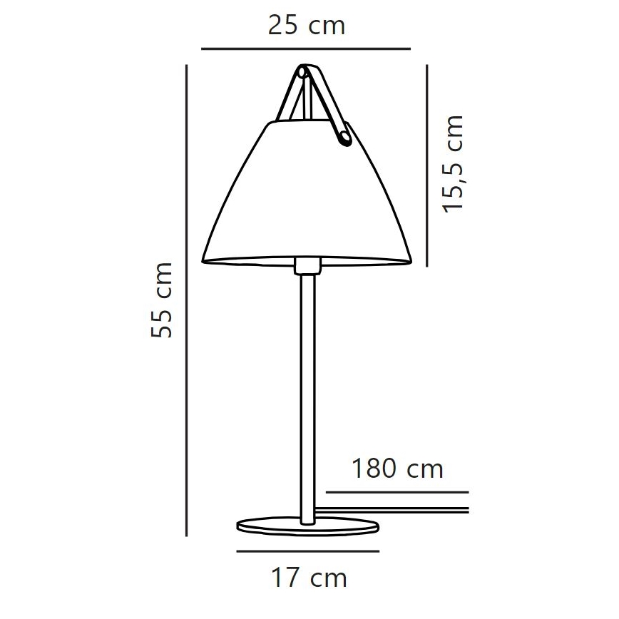 DFTP by Nordlux - Asztali lámpa STRAP 1xE27/40W/230V fehér