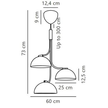 DFTP by Nordlux - Csillár zsinóron TULLIO 3xE14/25W/230V fehér