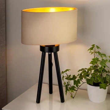 Duolla - Asztali lámpa OVAL VEGAN 1xE27/15W/230V krémes