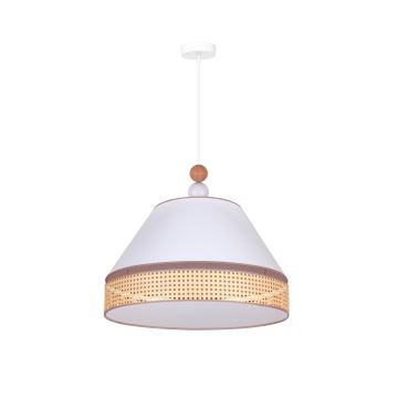 Duolla - Csillár zsinóron AVIGNON 1xE27/15W/230V á. 50 cm fehér/rattan