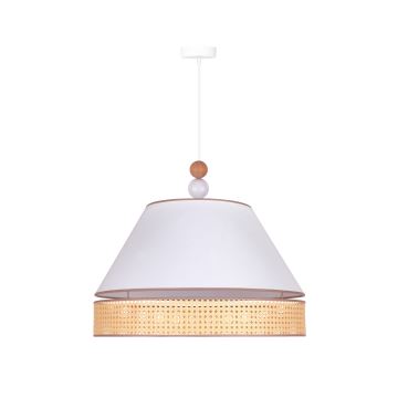 Duolla - Csillár zsinóron AVIGNON 1xE27/15W/230V á. 60 cm fehér/rattan