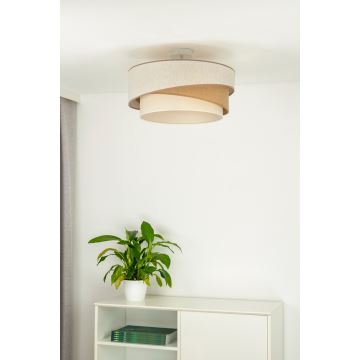 Duolla - Felületre szerelhető csillár KOBO 1xE27/15W/230V átm. 45 cm bézs/barna/fehér