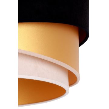 Duolla - Felületre szerelhető csillár KOBO 1xE27/15W/230V átm. 45 cm fekete/arany/krémes