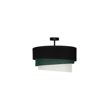 Duolla - Felületre szerelhető csillár TRIO 1xE27/15W/230V fekete/zöld/fehér