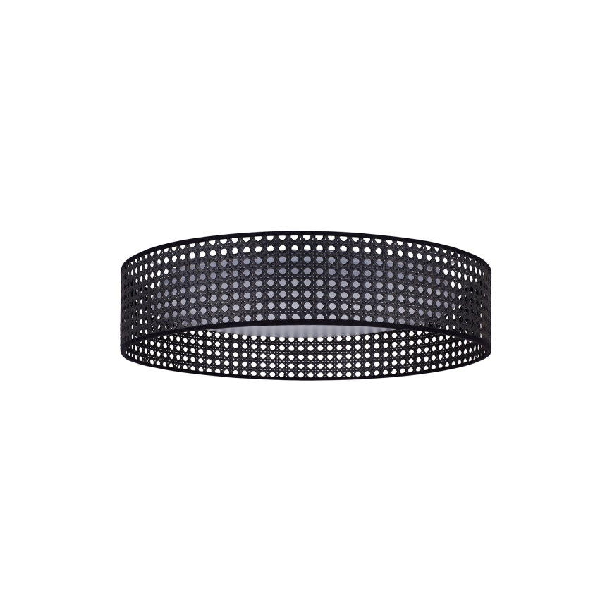 Duolla - LED Mennyezeti lámpa ROLLER RATTAN LED/24W/230V fekete