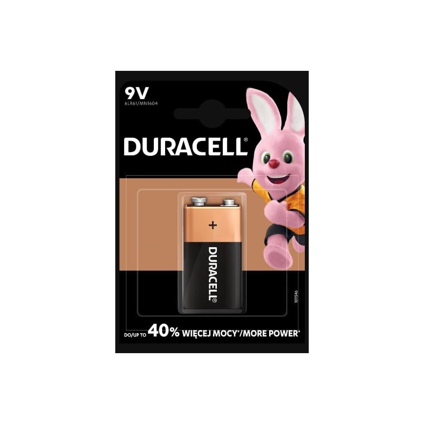 Duracell - 1 db Alkáli elem Basic 9V 550 mAh