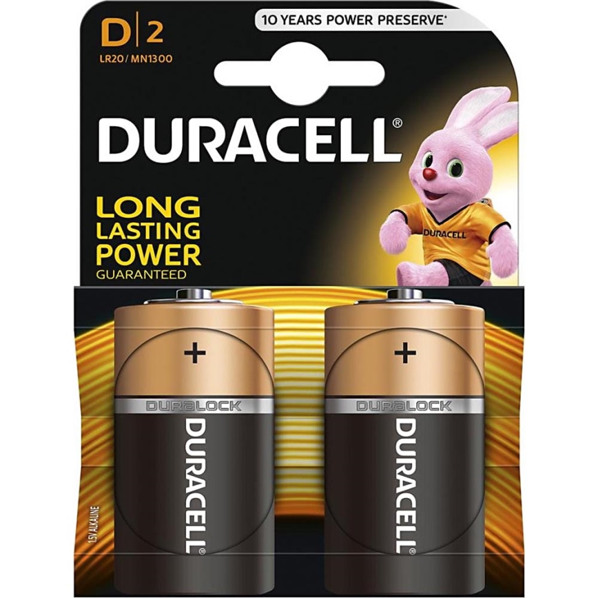 Duracell - 2 db Alkáli elem Basic LR20/D 1,5V 12500 mAh