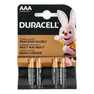 Duracell - 4 db Alkáli elem Basic LR03/AAA 1,5V 2400 mAh